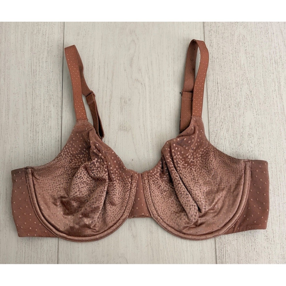 Wacoal Back Appeal Underwire Bra Sz 38D Brown 855303 Unlined